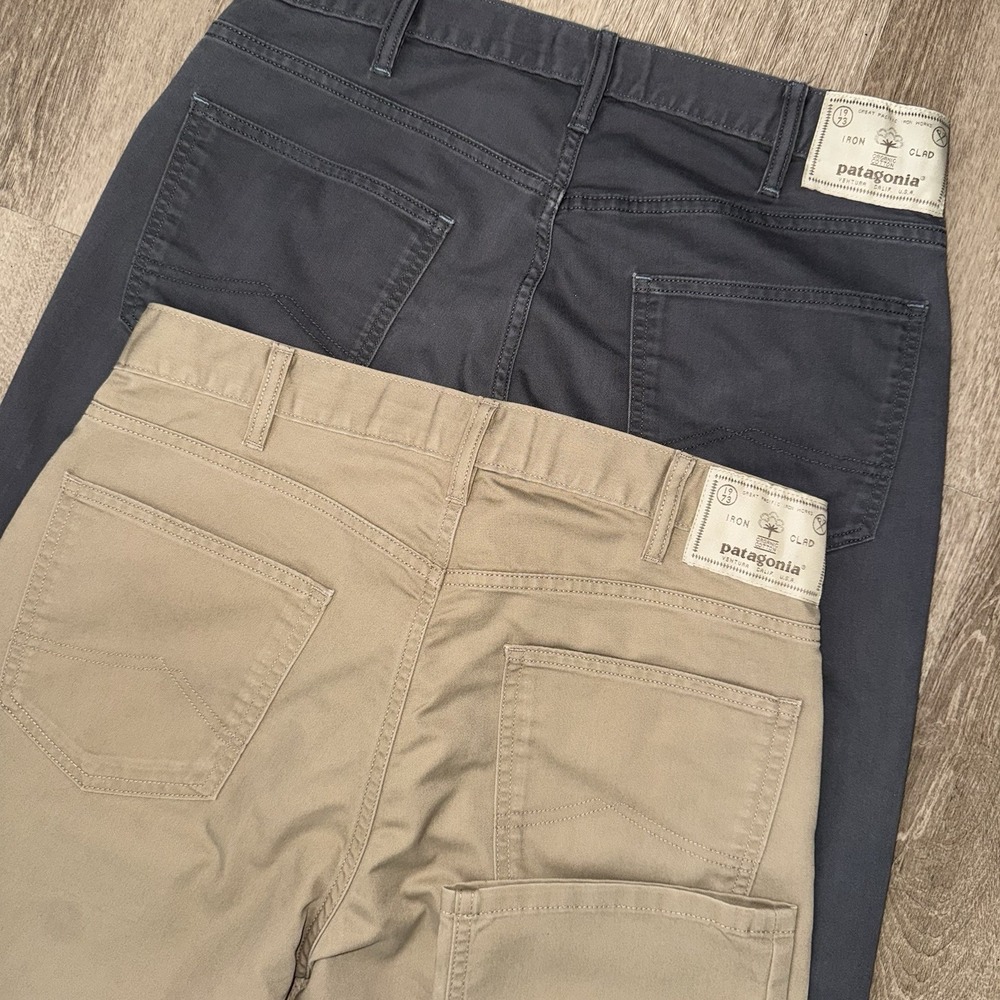 Lot Of 2 Patagonia Performance Twill Jeans Men's 32x32 Grey Beige Straight Leg